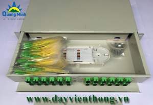 Hộp Phối Quang ODF 48FO Khay Trượt Gắn Rack 19”