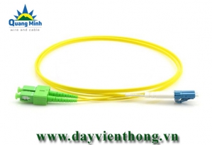 Dây nhảy quang LC/UPC to SC/APC Singlemode 9/125 Duplex, Dây PATCHCORD LC/UPC-SC/APC DUPLEX (sợi đôi)