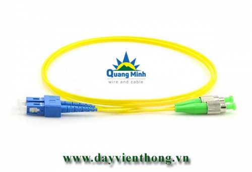 Dây nhảy quang FC/APC to SC/UPC Singlemode 9/125 Duplex (sợi đôi)