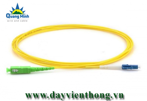 Dây nhảy quang LC/UPC to SC/APC Singlemode 9/125 Simplex (PATCHCORD LC/UPC-SC/APC)