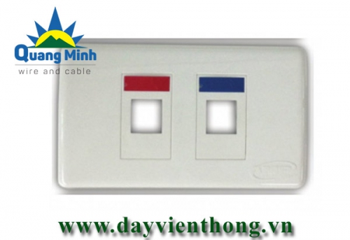 Mặt nạ 2 port Faceplate Kit Shutter COMMSCOPE