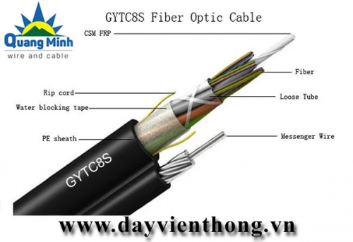 Cáp quang treo 8 sợi GYTC8S-SM-8B1