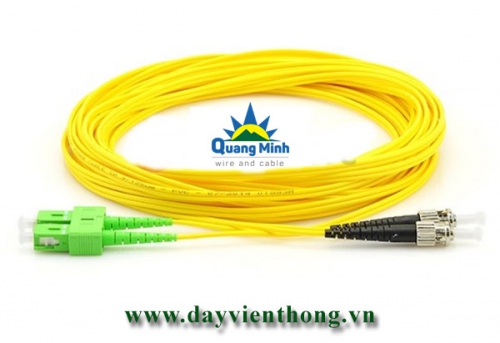 Dây nhảy quang SC/APC to ST/UPC Singlemode 9/125 Duplex (sợi đôi)